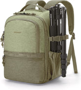 BAGSMART 2 in 1 Camera Backpack for DSLR, Fits 12.9" iPad, Olive Green
