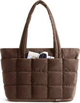 BAGSMART Expandable Tote Bag for Women, Puffer Work Tote Travel Bag