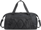 BAGSMART Small Gym Bag With Shoe Compartment & Wet Pocket, Lightweight Sports Travel Duffel, Carry On Weekender Overnight, Water Resistant Sports Gym Tote for Swimming Yoga, Black