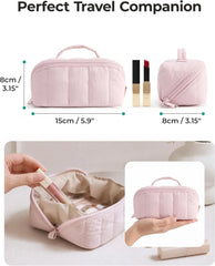 BAGSMART Small Makeup Bag for Women, Mini Toiletry Bag, Lavender Purple