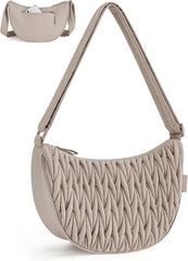 BAGSMART Small Crossbody Bag for Women Men Trendy,Quilted Crossbody Hobo Bag with Adjustable Strap and Inner Pockets
