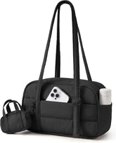 BAGSMART Purses for Women, Puffer Shoulder Bag Small Tote Handbags Lightweight