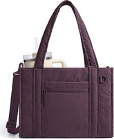 BAGSMART Boxy Tote Bag for Women, Crossbody Work Bag with Zipper