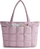 BAGSMART Expandable Tote Bag for Women, Puffer Work Tote Travel Bag
