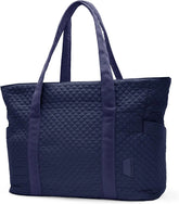 BAGSMART Crush Tote Bag for Women, 20L Puffer Work Tote with Zipper, Travel Essentials Quilted Nurse Hospital Bag