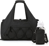 BAGSMART Gym Bag for Women, Lightweight Duffel with Shoe Compartment, Tote Bag with Wet Pocket for Yoga Travel, Black