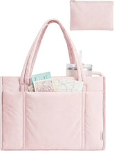BAGSMART Puffer Tote Bag for Women, 21L/26L Work Tote Shoulder Handbag