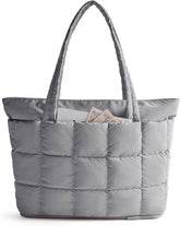 BAGSMART Expandable Tote Bag for Women, Puffer Work Tote Travel Bag