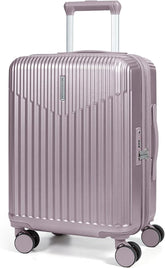 BAGSMART 20" Spinner Carry-On, PC Hardside Expandable, TSA Lock, Purple