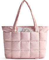 BAGSMART Expandable Tote Bag for Women, Puffer Work Tote Travel Bag
