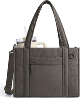 BAGSMART Boxy Tote Bag for Women, Crossbody Work Bag with Zipper