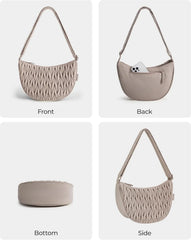 BAGSMART Small Crossbody Bag for Women Men Trendy,Quilted Crossbody Hobo Bag with Adjustable Strap and Inner Pockets