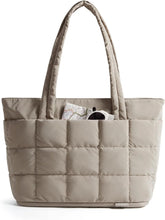 BAGSMART Expandable Tote Bag for Women, Puffer Work Tote Travel Bag