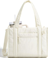 BAGSMART Boxy Tote Bag for Women, Crossbody Work Bag with Zipper