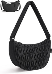 BAGSMART Small Crossbody Bag for Women Men Trendy，Quilted Crossbody Hobo Bag with Adjustable Strap and Inner Pockets