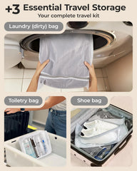 BAGSMART Travel Vacuum Bags with Rechargeable Electric Pump, 15PC Kit