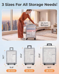 BAGSMART Vacuum Seal Storage Bags for Clothing Travel, 15 Pack Travel Essentials Bundle includes Laundry Bag & Waterproof Shoe Bag & TSA Approved Toiletry Bag, Hand Pump Included