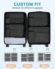 BAGSMART Compression Packing Cubes for Travel, 4 Set Luggage Organizer Bags