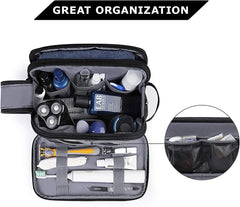BAGSMART Toiletry Bag for Men, Travel Toiletry Organizer Dopp Kit Water-resistant Shaving Bag for Toiletries Accessories, Door Room Essentials, Black-medium