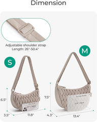BAGSMART Small Crossbody Bag for Women Men Trendy，Quilted Crossbody Hobo Bag with Adjustable Strap and Inner Pockets