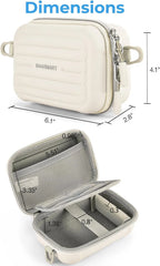 BAGSMART Digital Camera Case, Small Camera Bag with 2 Carrying Ways, Green