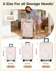 BAGSMART Travel Vacuum Bags with Rechargeable Electric Pump, 15PC Kit