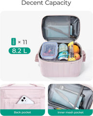 BAGSMART Lunch Box for Women, Insulated Lunch Bag Leakproof, Sage Green