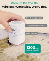 BAGSMART Travel Vacuum Bags with Rechargeable Electric Pump, 12PC Kit