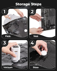 BAGSMART Travel Vacuum Seal Bags for Clothes with Pump
