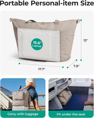 BAGSMART Foldable Travel Bag, 37L Expandable Personal Item Bag, Teal