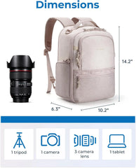 BAGSMART 2 in 1 Camera Backpack for DSLR, Fits 12.9" iPad, Olive Green