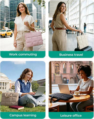 BAGSMART Laptop Sleeve 13.3-14 Inch Puffer Slim Protective Case for Women