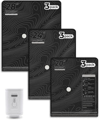 BAGSMART Travel Vacuum Seal Bags with Pump, Jumbo Vacuum Storage Bags for Clothes Blankets Comforters, Space Saver Bags for Travel, Compression Bags for Seasonal Storage-Graphite Ridge