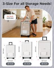 BAGSMART Travel Vacuum Bags with Rechargeable Electric Pump, 21PC Kit